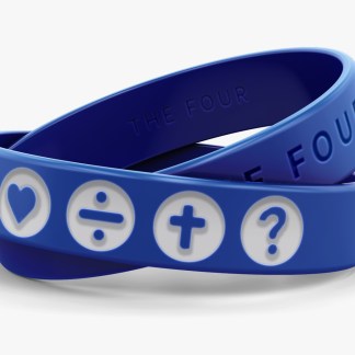 THE FOUR bracelet blue - 180mm (glow-in-the-dark)