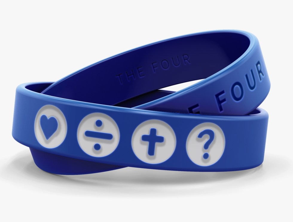 THE FOUR bracelet blue - 180mm (glow-in-the-dark)